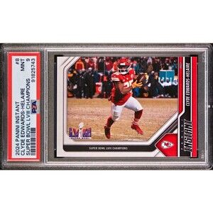 Clyde Edwards-Helaire 2023 Panini NFL Superbowl Champions #8 Card PSA 9 Mint
